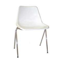 Silla fija PVC blanca