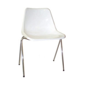 Silla fija PVC blanca