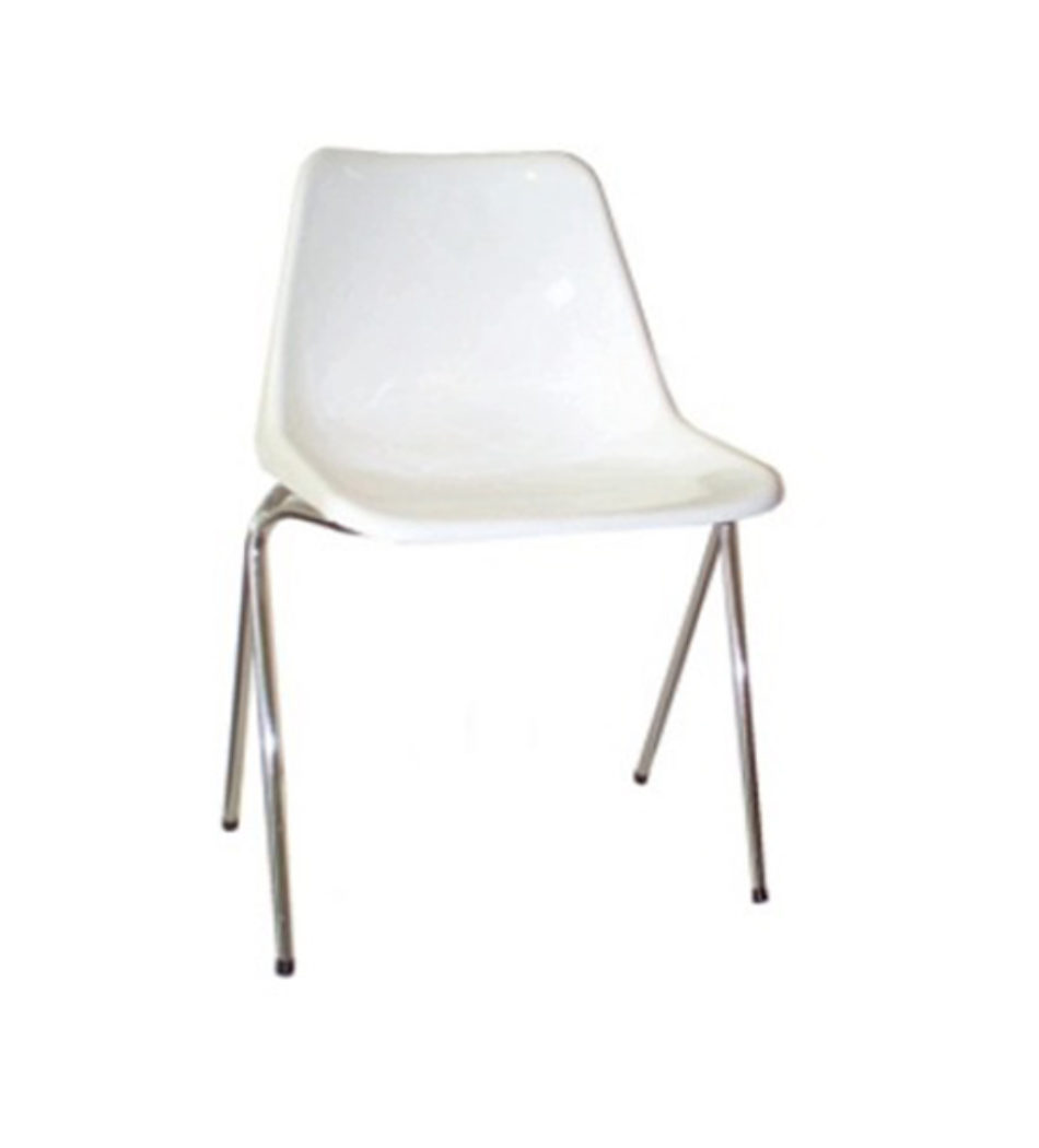 Silla fija PVC blanca