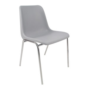 Silla fija PVC gris