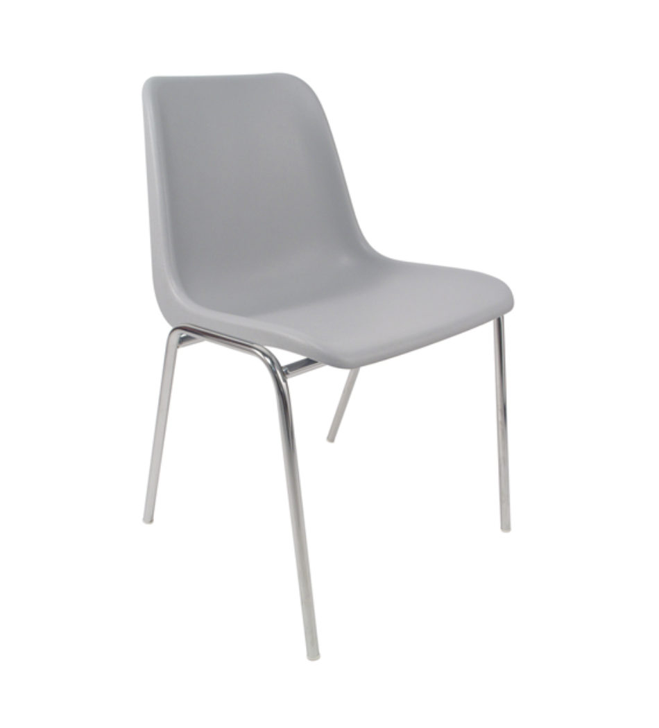 Silla fija PVC gris