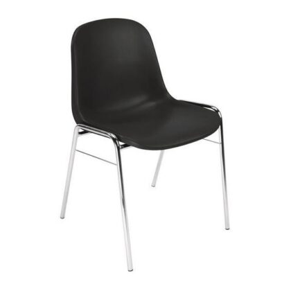 Silla fija PVC negro