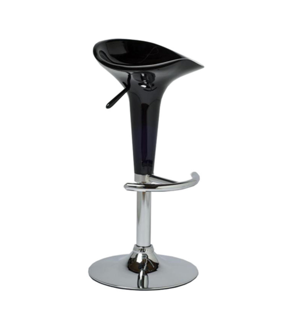 Taburete curvo negro