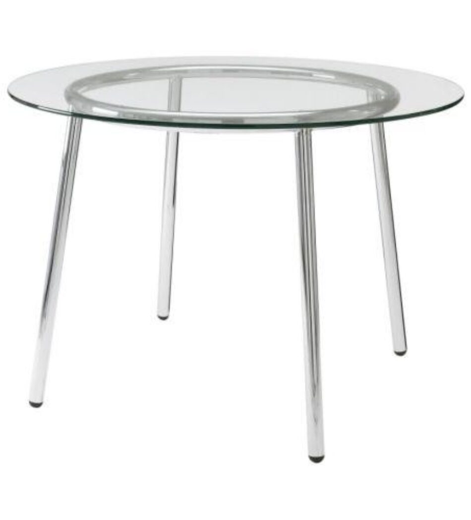 Mesa redonda de cristal reunión