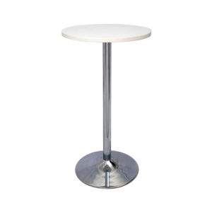 Mesa de cóctel tapa en blanco