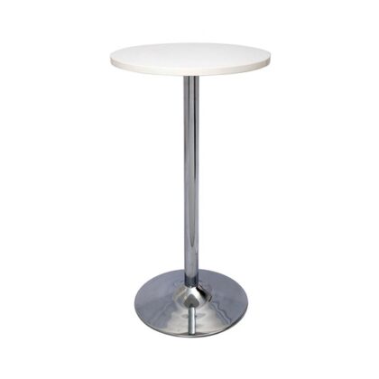 Mesa de cóctel tapa en blanco