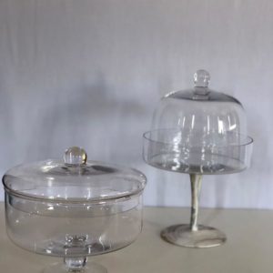 Bombonera de cristal con tapa
