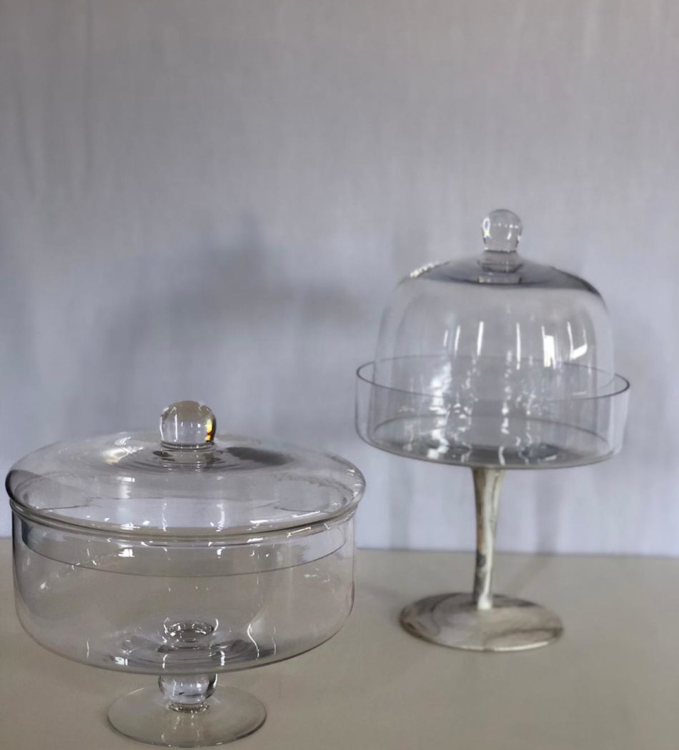 Bombonera de cristal con tapa