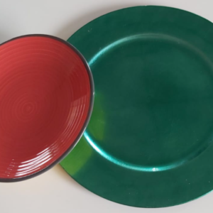 Bajo plato verde