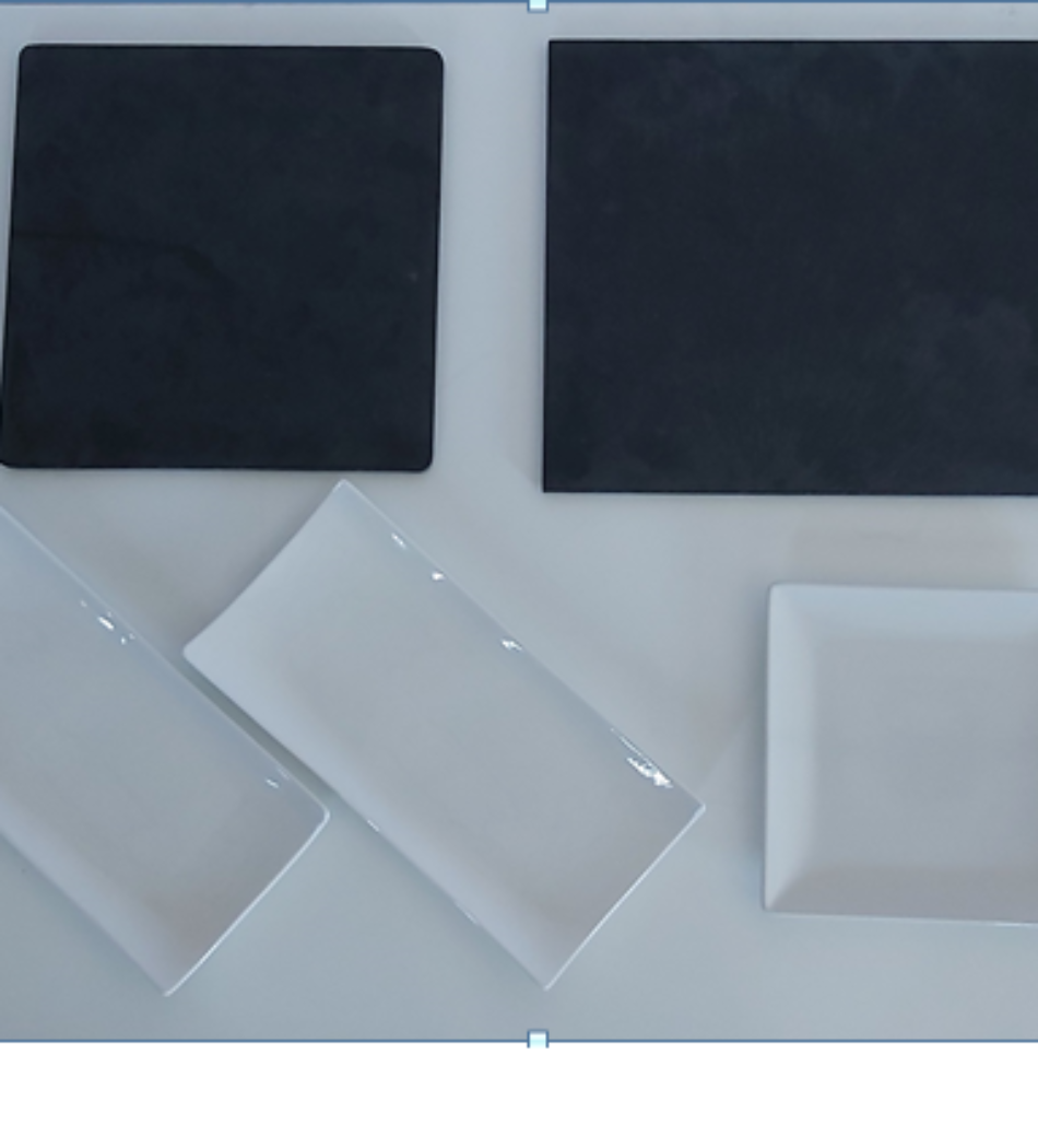 Pizarras y bandejitas de porcelana