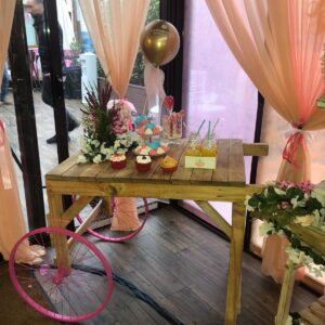 Carrito candy bar rosa