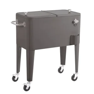 Nevera carrito gris